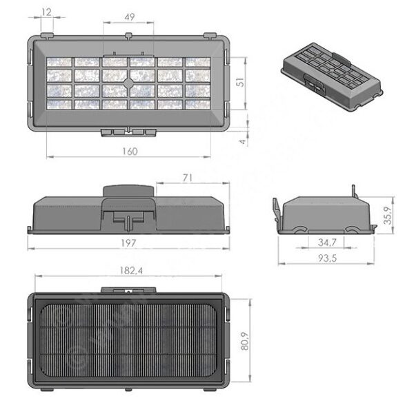 FBS736 φίλτρο HEPA BOSCH SIEMENS - Image 4