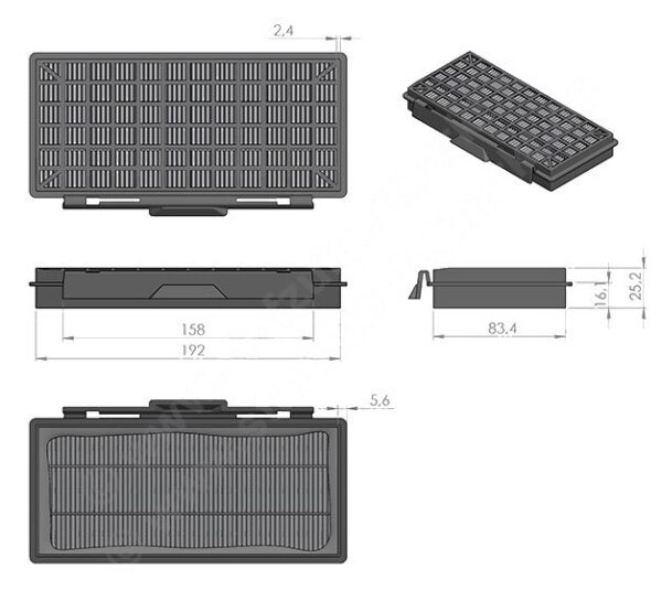 FBS30 φίλτρο HEPA BOSCH SIEMENS FBS831 - Image 3